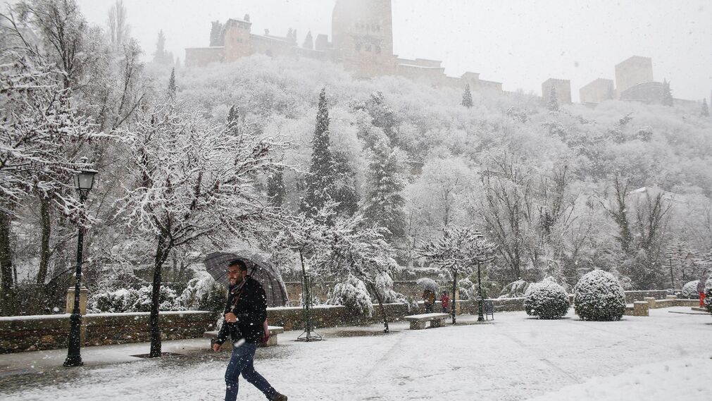 La nevada de Granada, en imágenes